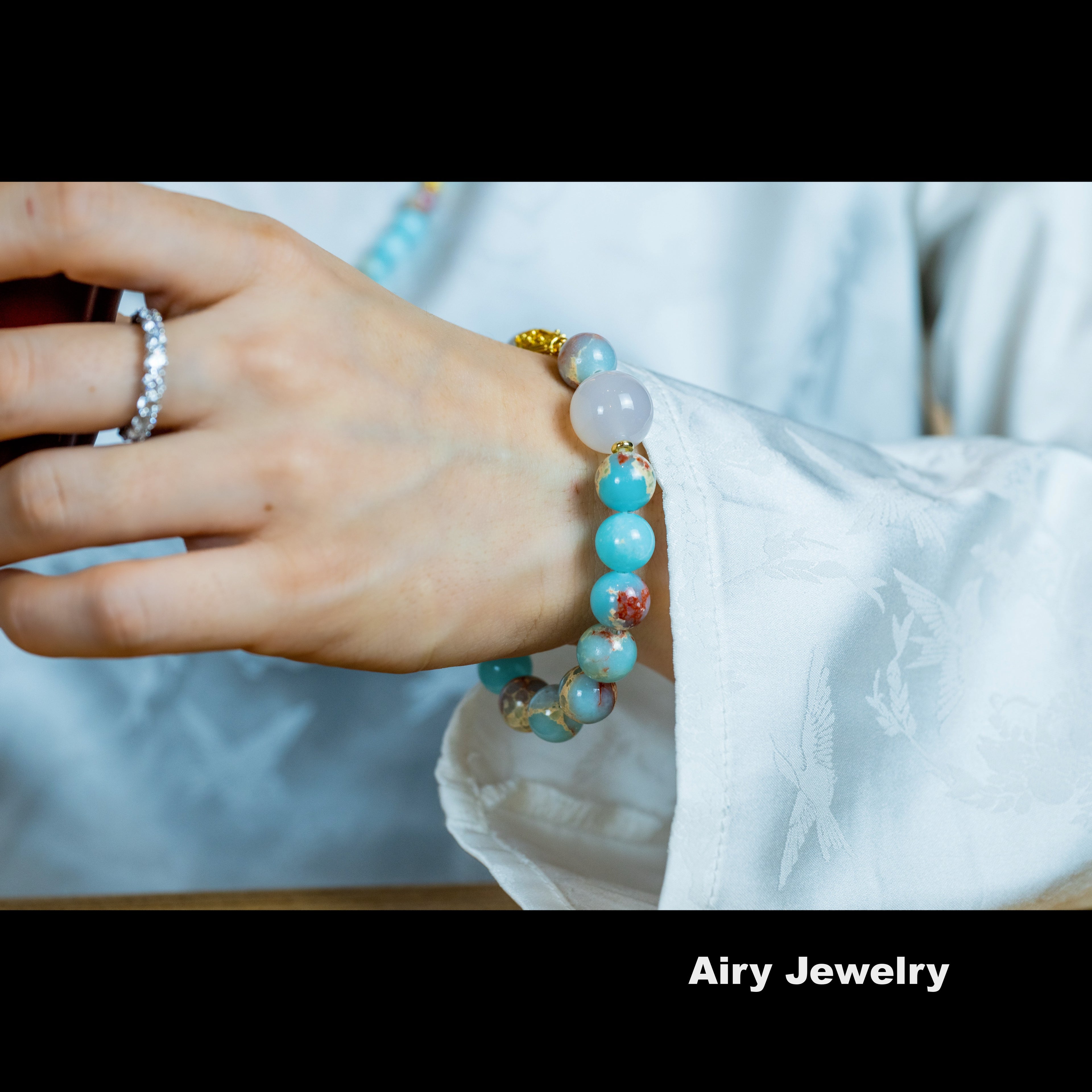 Shoushan stone agate bracelet