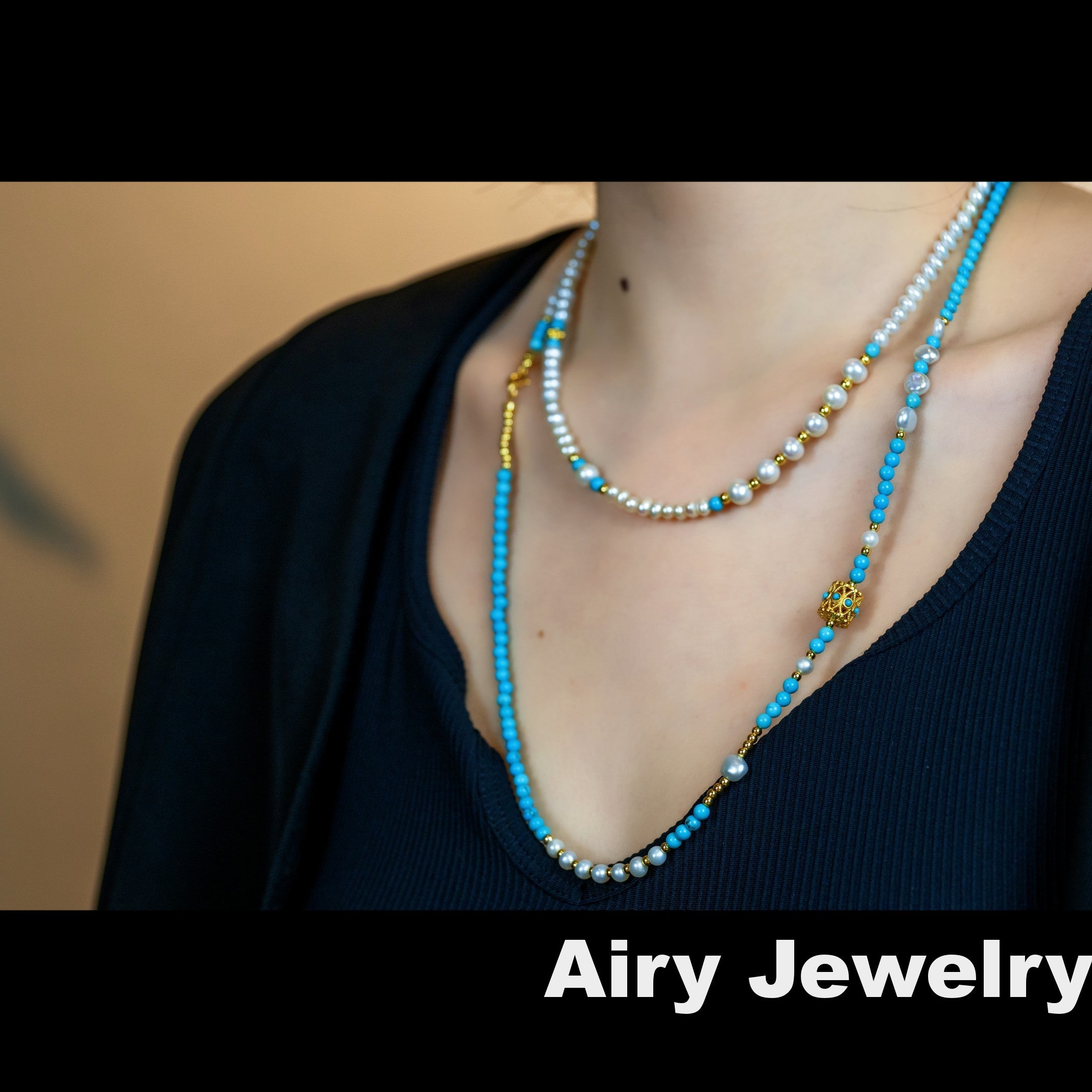 Natural magnesite pearl bracelet/necklace