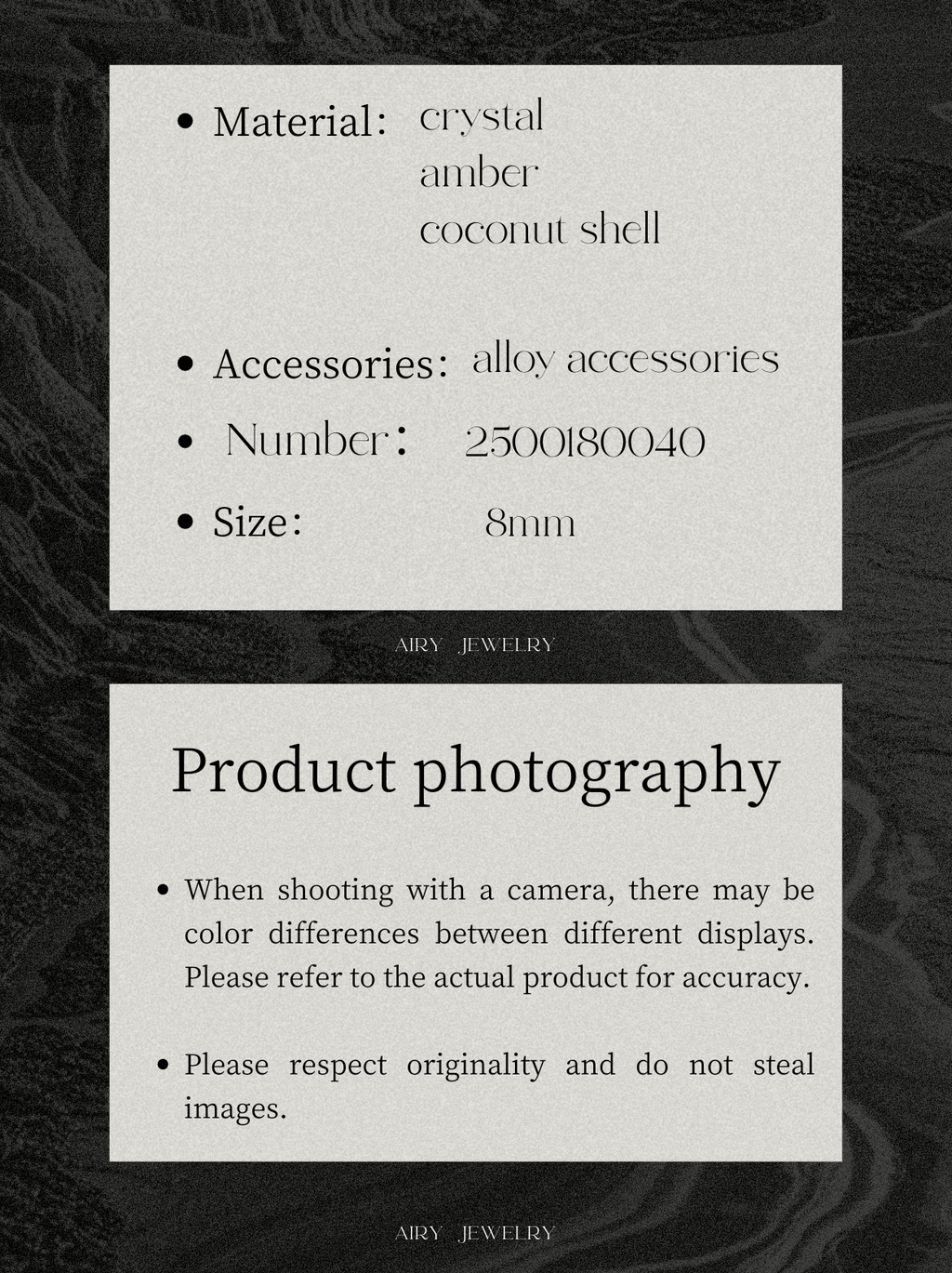 Crystal amber wooden bracelet