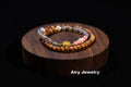 Double layered agate wooden bracelet