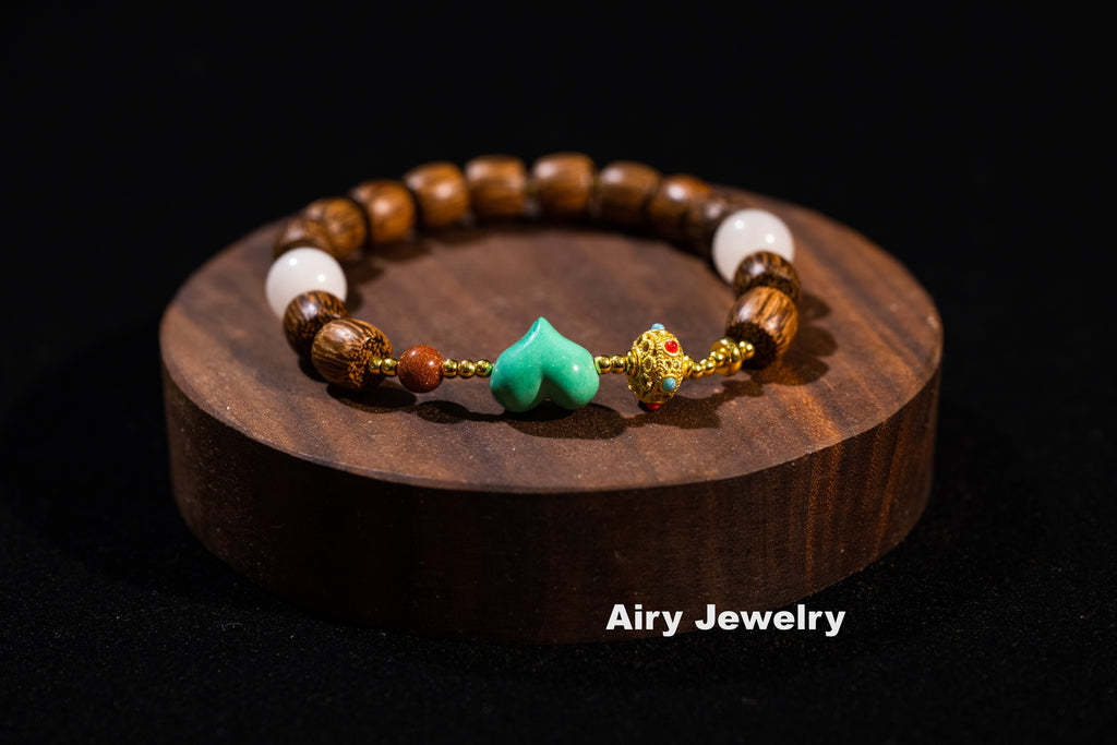 Original wooden agate design bracelet