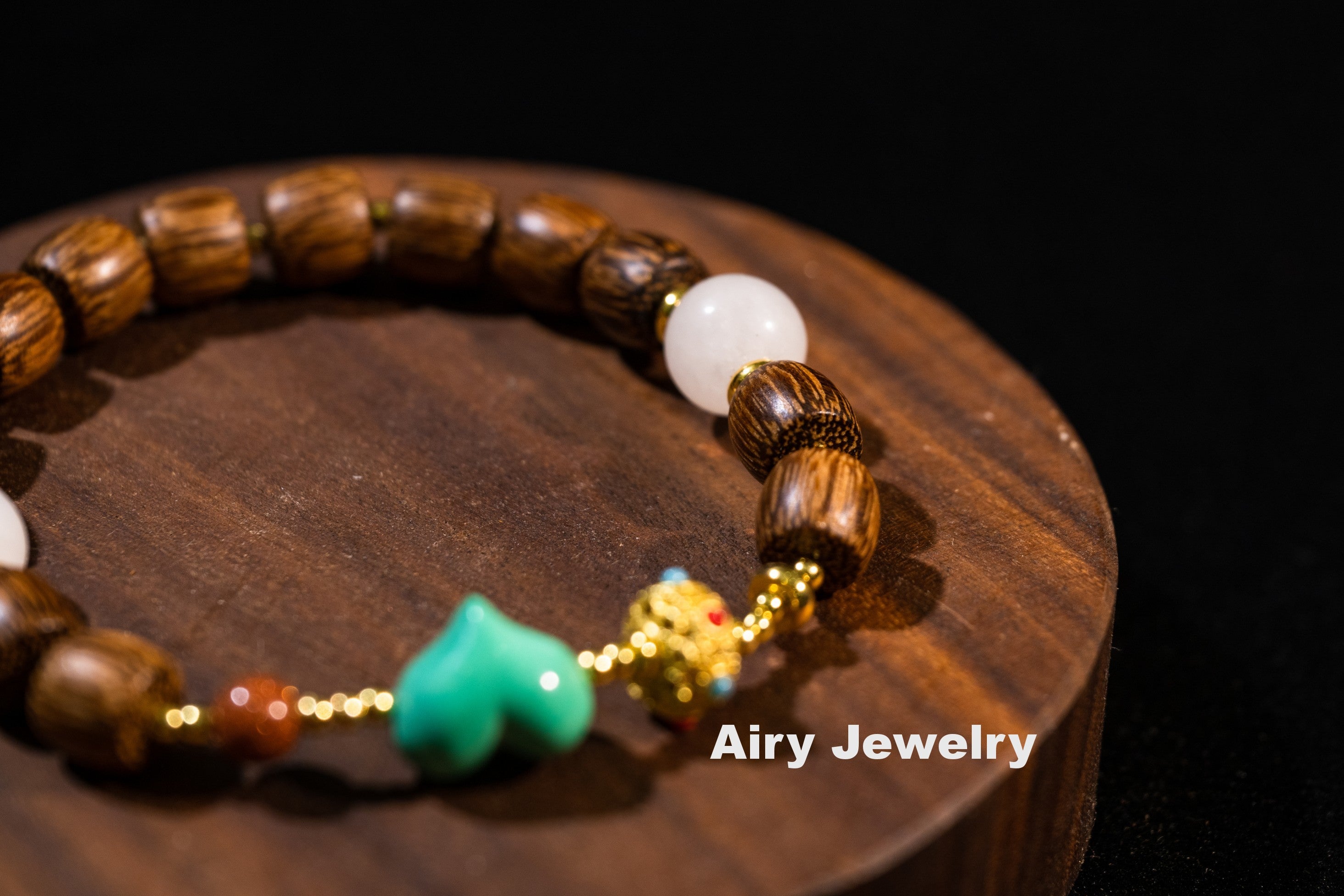 Original wooden agate design bracelet