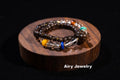 Crystal amber wooden bracelet
