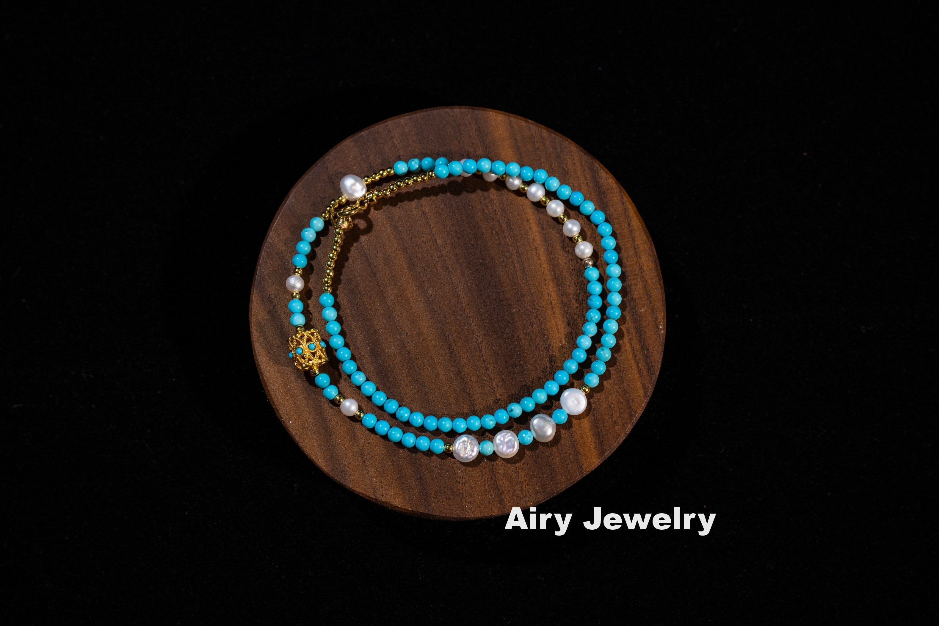 Natural magnesite pearl bracelet/necklace